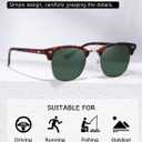 AEVOGUE Polarized Sunglasses For Women And Men Semi Rimless Frame Retro Sun Glasses AE0369 (Matte Tortoiseshell Green Lens&matte Black Pink Mirror)