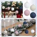 12 Pcs 4 Inch Neutral Textured Christmas Ball Ornament 4 Inch Vintage Matte Boho Cream Blue Pink White Plastic Christmas Ball Rustic Xmas Tree Ornaments Modern Home Decor for Holiday (Multicolored)