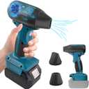 Jet Fan Mini Blower Compatible with Makita 18v Battery,130000 RPM Cordless Air Duster with 4-Speed Control for Car Dust Cleaning,BBQ Leaf Cleaning, Sofa's Pet Hair CleaningBattery not Included