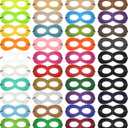 JaGely 100 Pcs Halloween Cosplay Felt Eye Mask Bulk for Craft Costume Adjustable Party Mask with Elastic Rope for Birthday (Multicolor)