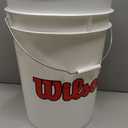 WILSON Sporting Goods Ball Bucket with Lid, White