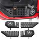 Metal Front Door Pocket Storage Box for Jeep Wrangler JL JLU 4XE 2018-2025 & Gladiator JT 2020-2022 2023 2024 2025 Accessories Door Organizer Storage Molle Panels (Not for Power Seats), 2PCS