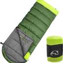Wind Tour 3 Season Lightweight Waterproof Sleeping Bag Indoor & Outdoor for Hiking Backpacking Camping Traveling (4.3 lb | Green | Left)