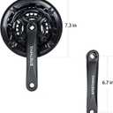 THALOUS Bicycle Crankset 6 7 8 Speed 42/34/24T Universal Square Crank Set 170MM Crank Arm for Mountain Bike