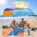 Wind Portable Beach Shade Canopy, Quick 3-Minute Setup | 150 Sq. Ft. Sun Shelter for Up to 8 People | Lightweight with UPF 50+ Protection | Ideal Sun Shelter & Beach Tent for Family Outings