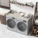 OfficeSimpli Washer Dryer Countertop, Made in USA, 27.5 x 58 in, Rustic Oak, Large