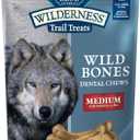 Blue Buffalo Wilderness Wild Bones Grain-Free Dental Chews Dog Treats, Medium, 27-oz Bag