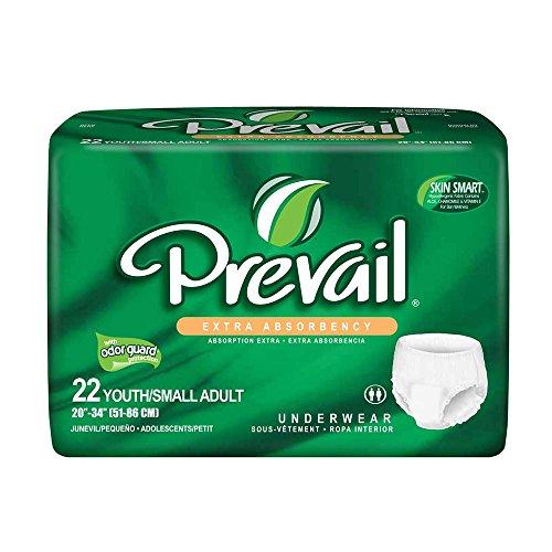 4 Pack Prevail PV511 Brief Pull Up Small Youth, 20"-34", 22/Bag