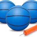 Mini Basketball for Mini Basketball Hoop, 6" Replacement Ball for Over The Door Hoop, Little PVC Basketballs for Kids Toddler, Beach Indoor Outdoor Pool Sport Game Gift, Blue 3 PCS