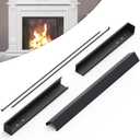 Air Jade Adjustable Rod and Valance Kit for Fireplace Mesh Screen Curtain, Black Matte
