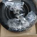 Wheelbarrow Tires 4.80/4.00-8 Flat Free, 16 inch Solid Tire and Wheel with 5/8 or 3/4 Bearings, Wheel Barrow Tires 4.80/4.00-8 Includes Adapter Kit by Cubesprings