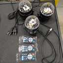NEQUARE Disco Ball DJ Party Lights Sound Activated Remote Control Strobe Lamp 7 Modes Stage Light for New Years 2026 Room Dance Parties Karaoke Halloween Christmas Birthday Decorations 5.58Ft