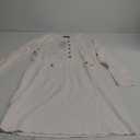 MEROKEETY Women's Fall 2025 Long Sleeve Bodycon Sweater Dress Button Crew Neck Winter Formal Mini Dresses (Medium, Ivory)