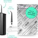 quip Water Flosser with Replacement Tip - Cordless Water Flosser with Adjustable Pressure - Teeth Cleaner Pick with 360 Degree Rotating Replaceable Tip, Rechargeable Water Dental Pick - All-Black
