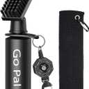 Go Pal Golf Club Cleaner: Golf Club Brush with 4oz Portable Water Bottle and Towel, Nylon Bristles, Retractor for Easy Cleaning - Multiple Golf Club Groove Cleaner Accessories for Men Women