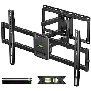 USX Mount Full Motion TV Wall Mount for Most 42-86 inch Flat Screen/LED/4K, TV Mount Bracket Dual Swivel Articulating Tilt 6 Arms, Fits 8” 12” 16" Wood Studs,Max VESA 600x400mm, Holds up to 132lbs
