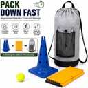 Dog Agility Equipment, 20-Inch Hurdle Set, 10.6 oz Weighted Cones
