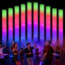 118 Pack Foam Glow Sticks Bulk Party Pack,Party Favors Supplies,3 Flashing Modes Glow In The Dark Party Supplies,Light Up Foam Sticks for Wendding Raves Camping Outdoor