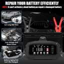 E-FAST 25A Smart Car Battery Charger, 12V/24V Automatic Automotive Battery Maintainer & Desulfator with 200s Booster Mode - Adjustable Amp Trickle Charger for Lead-Acid, AGM, Gel, LiFePO4