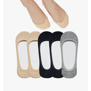 SIXDAYSOX No Show Socks Women for Flats 4 to 8 Pack Non Slip Invisible Ultra Low Cut Socks Shoe Size 5-8/9-11