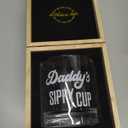 LIGHTEN LIFE Daddy's Sippy Cup Whiskey Glass 12 oz,Unique Dad Gift in Valued Wooden Box,Funny Gag Gift for New Dad,Father,Husband from Kids Wife for Father's Day,Birthday,Christmas