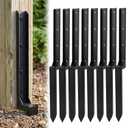 8 Pack Fence Post Repair Kit, Heavy Duty Fence Post Repair Stakes, Steel Ground Spike Anchor for Fixing Leaning or Broken 4x4 & 6x6 Wood Posts