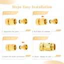 TAROSE Garden Hose Quick Connect Fittings Solid Brass Garden Hose Fitting Water Hose Connectors 3/4 Inch Garden Hose Fitting Quick Connector Male and Female Set- 4 Set