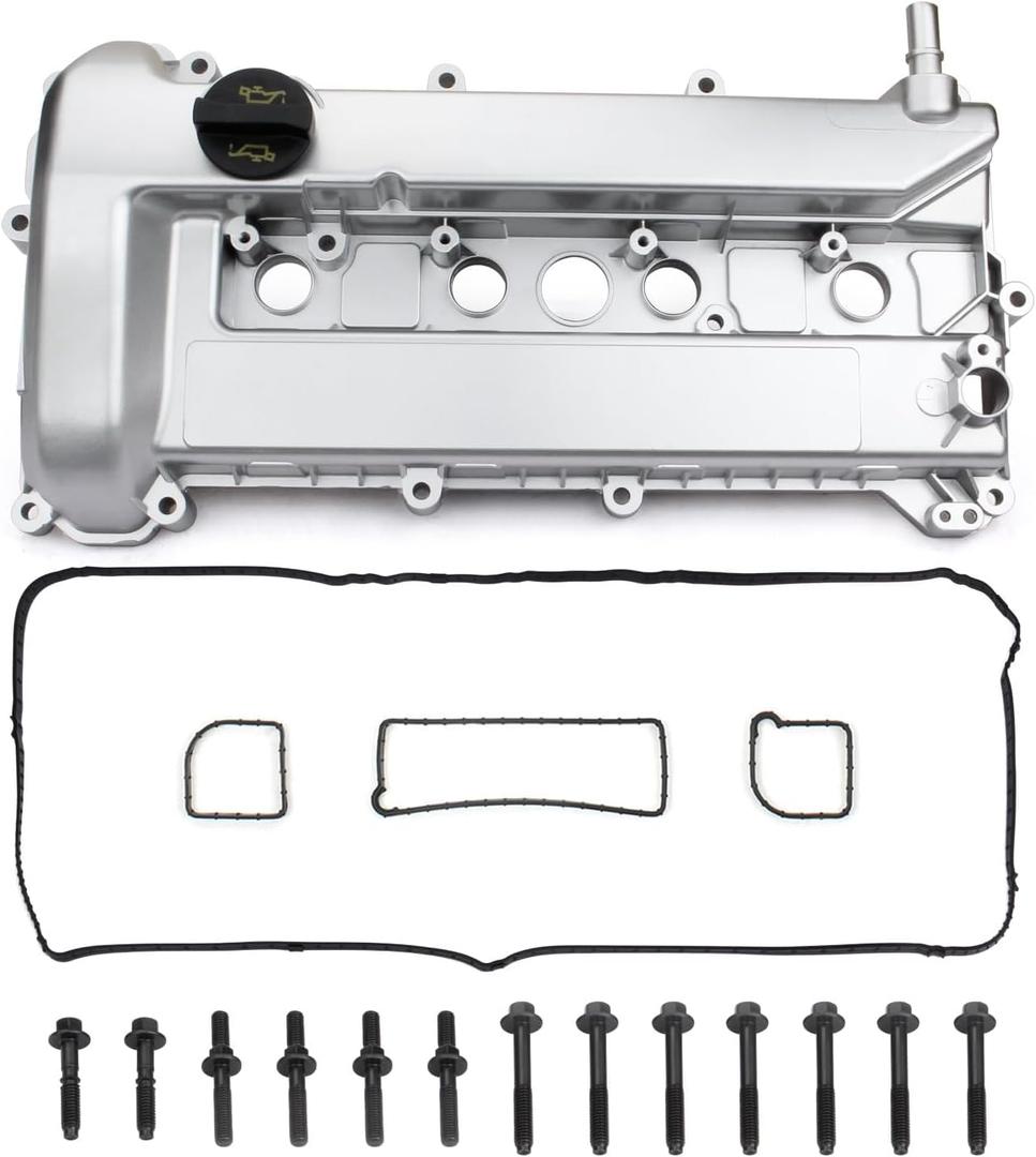 MITZONE Upgrade Aluminum Valve Cover compatible with 2005-2013 Ford Focus Escape Transit Connect Mariner 2.0L 2.3L Replace 4S4E6582C 4S4Z6582CA