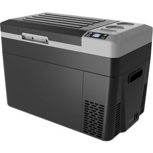 12 Volt Refrigerator Electric Cooler - 32Quart(30L) Refrigerator Compressor 12/24V DC & 100-240V AC, 12V Fridge Usable Battery for Truck, Boat, Camping, Travel, Home (32QT)