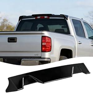 STSEV01 Rear Spoiler Cab Roof Wing Fit for Chevy Silverado 1500 2500 GMC Sierra 1500 2014-2018 Accessories LT/ LTZ/ Custom/ Work Truck/ High Country (Crew Cab or Extended Cab Only), Add-on Top Wing Lip