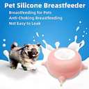 2023 New Milk Feeder for Kittens and Puppies, Puppy Feeders for Multiple Puppies, Food Grade Silicone Kitten Puppy Milk Nipple Feeder Pet Kitty Pacifier Bowl Feeder with 3/4 Nipples (4 Nipples 200ML)