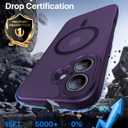 Faiono Magnetic for iPhone 16 Case [Full Camera Protection][Military-Grade Protection][Compatible with MagSafe] Shockproof Protective Slim Phone Case for iPhone 16, Dark Purple