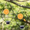 Prsildan 2 Pcs Oriole Bird Feeders, Outdoor Bird Feeder with Orange Fruit Holder and Grape Jelly Grass, Outside Hanging Feeders for Baltimore Oriole Garden Yard