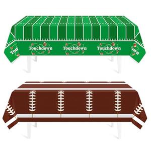 Football Party Decorations,1 Pack Football Tablecloth Disposable Plastic Tablecloth 54" x 108",Football Birthday Party Decor,Football Table Cloth for Rectangle Tables,Football Party Supplies for Home