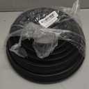 TRUE LINE Automotive 12 Feet D Shaped Rubber Door Seal - Universal Fit, Black, Rubber Weatherstrip Door Seal Stops Noise & Debris