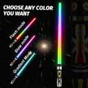 TOY Life Light Up Saber 2 Pack Light up Saber for Kids Extendable Light Up Toy Sword for Kids Lightsavers with Motion Sensitive FX Sound Dark Saber for Adults Kids Halloween Dress Up Parties Gifts