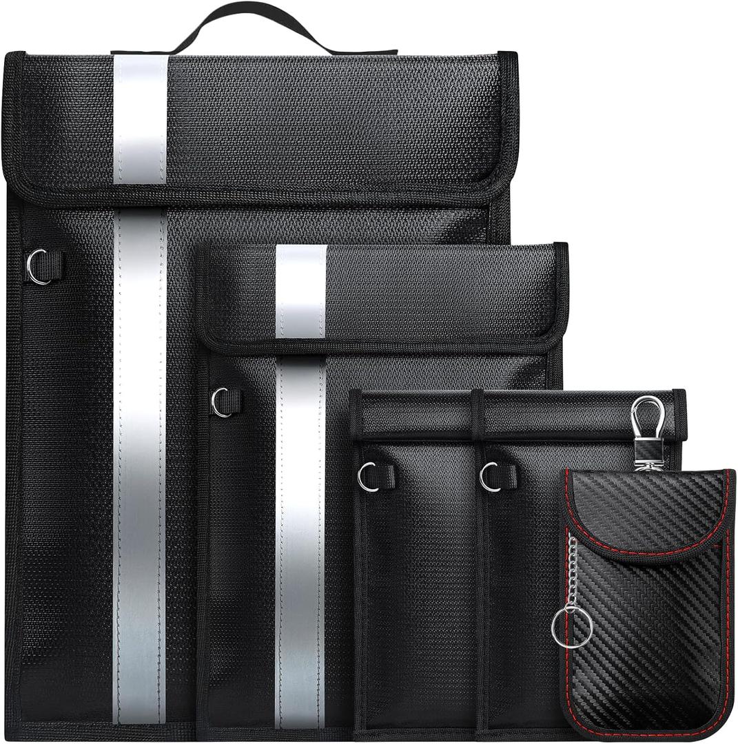 Faraday Bags EMP Proof, Anti-Tracking Faraday Bag For Phones & Laptops & Tablets & Car Keys, EMP Bags Featuring Fireproof & Waterproof, Faraday Cage With Handle