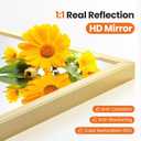 Sweetcrispy 24"x36" Arched Gold Bathroom Mirror Wall Mounted Vanity Metal Frame Mirror for Bedroom, Entryway, Living Room