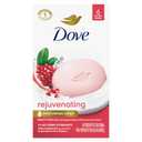 Dove Beauty Bar Soap Rejuvenating Pomegranate & Hibiscus Tea 6 Count for Revitalized Skin, Refreshes Skin 3.75 oz, Pack Of 3 
