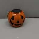 Jack O Lantern Decor Solar Light Color Changing Metal Pumpkin Halloween Lanterns Outdoor for Yard, Patio, Lawn, Porch, Garden Decorations