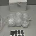 Tioncy 6 Pcs Ice Cream Bar Supplies Sugar Bowls with Lid and Spoon Acrylic Candy Dispenser Party Bar Hot Cocoa Sundae Caramel Apple Dipping Container with Tag (7.1 oz,Clear)