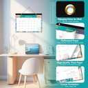 5 x 2026 Desk Calendar, Large Monthly Calendar (Jan. 2026 - Jun. 2027) 17'' x 12'', Wall/Desktop Use, Personal Desk Planner for Teacher Family School Office Supplies