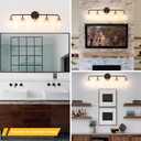 Daunton Vintage Vanity Lighting for Bathroom, Black and Gold Bathroom Vanity Light Fixtures with Clear Glass Shade, Elegant 5-Light Lighting Fixtures Over Mirror, Wall Sconce Lighting for Bedroom, 31.5in