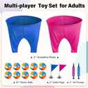 Granny Pants Yard Game for Adults (40 in * 31.5 in),2Pcs Granny Pants Outdoor Games with 10 Bouncy Balls,2 Pumps & Flags, Granny Pants Game for Family Carnival Party Reunion Gathering(Large)