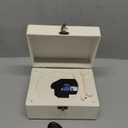 Rechargeable Leather CD Player with Speakers, Bluetooth Transmitter, Festival Gift, BGM Player for Home Decor, White