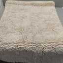 TECHMILLY Soft Fluffy Chenille Bathroom Rugs, Non Slip Absorbent Bath Mats for Bathroom, Washable and Quick Dry, Cream, 20" x 32" (1'8" x 2'8" (Rectangular))