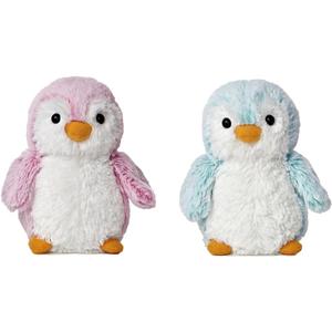 Aurora Pink and Blue Pom Pom Penguin 6 Inch Plush Bundle