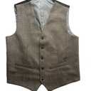 Boy's Tweed Plaid Formal Suit Vest, Size: XL