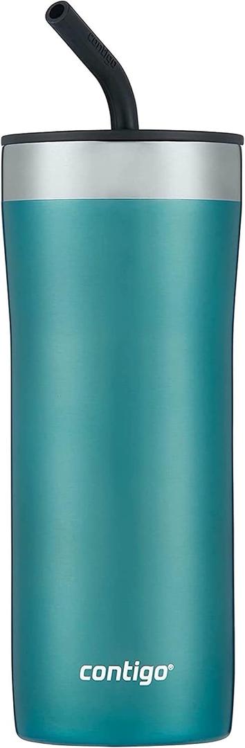 Contigo Streeterville Stainless Steel Tumbler with Straw, Bubble Tea, 24oz.