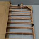 Babelio Baby Gate for Stairs & Doorways, 26-43" W 28" H No Bottom Bar| Easy Installation| One-Handed Operation| Auto-Close| Hardware Mount (Drill Needed) Safety Dog/Pet Gate (Brown Wood Pattern)